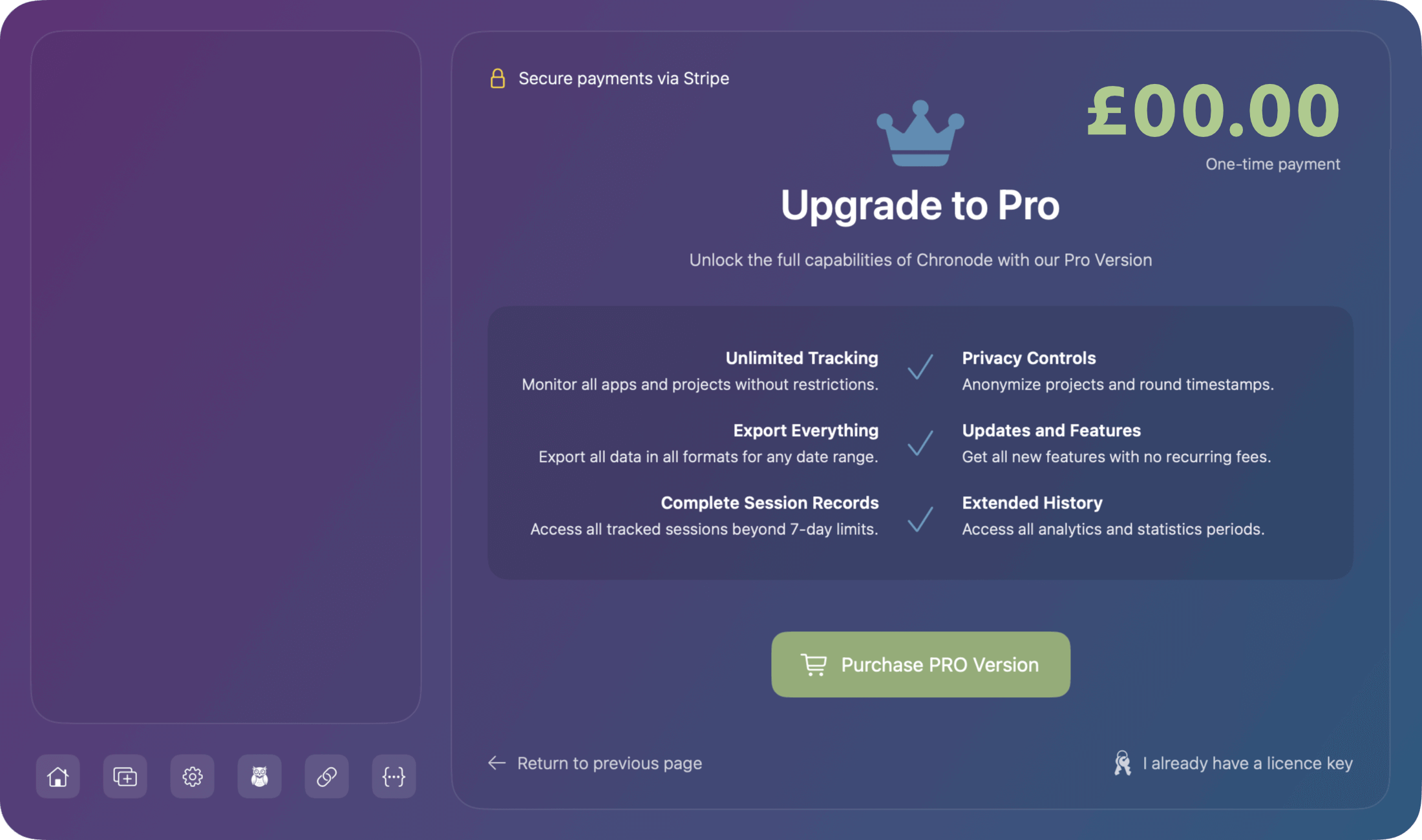 Purchasing a Chronode Pro licence